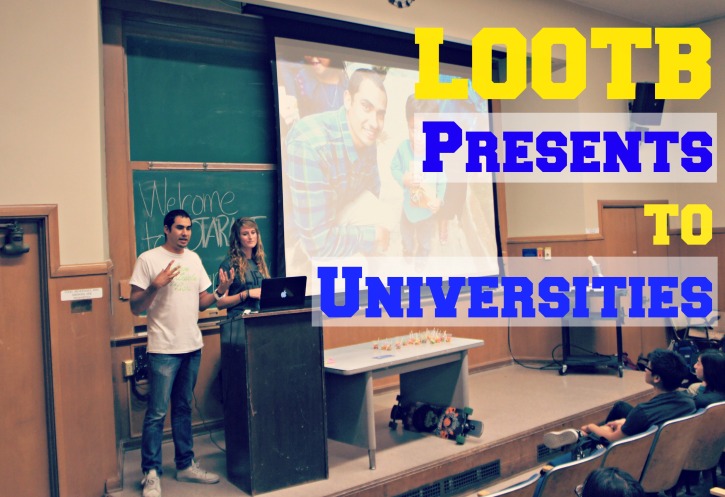 Life Out of the Box presents at university rotaract clubs. LOOTB. 